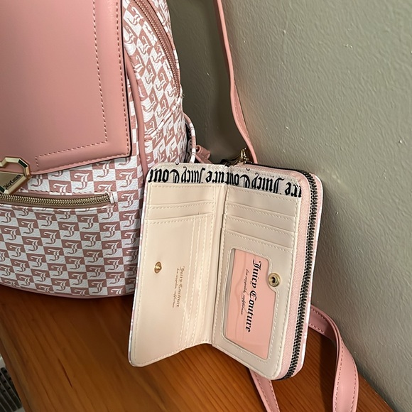 Juicy Couture mini backpack purse NOW WITH MATCHING WALLET - Picture 2 of 12